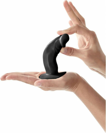 Real Body Dildo με Βεντούζα Μαύρο 11cm