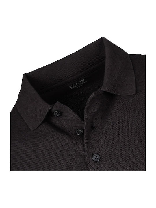 Polo Herrenbluse Kurzarm Schwarz
