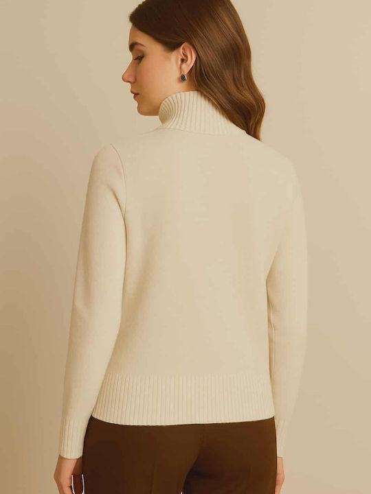Women's Sweater Turtleneck Ecru