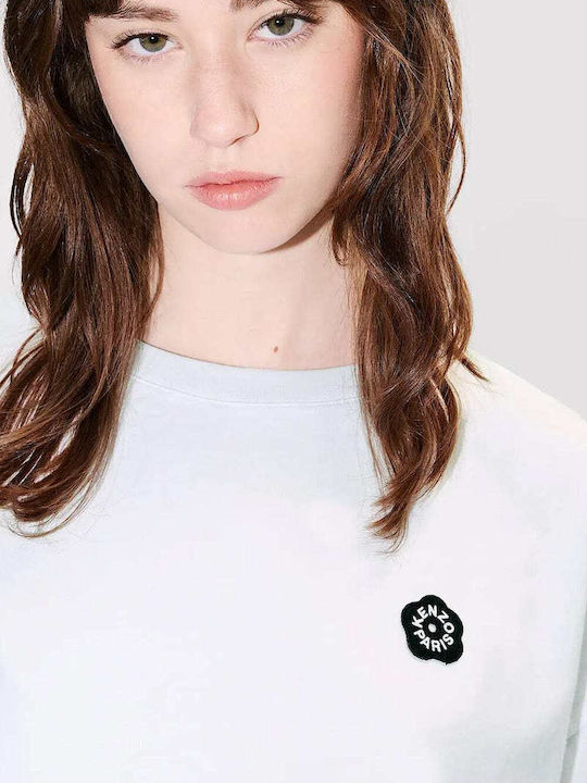 Women's Blouse Cotton Long Sleeve Floral White