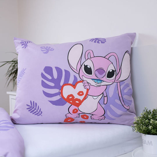 Disney Lilo And Stitch Kinderbettbezug Einzel Baumwolle Lila 140x200cm