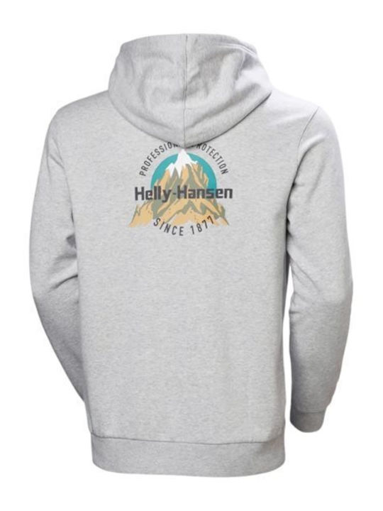 Graphic Sweatshirt with Hood Gray