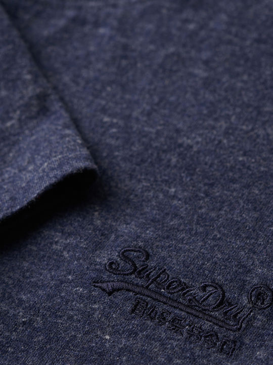 Vintage Bluse Dark Indigo Blue Marl
