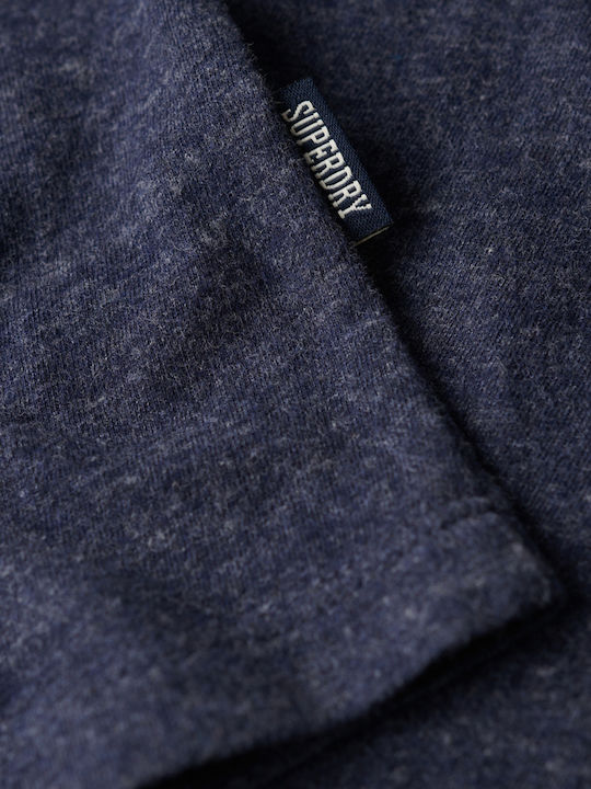 Vintage Bluse Dark Indigo Blue Marl