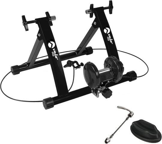 Turbo-Trainer mit variabler Widerstandsmagnetik für Indoor-Fahrräder, Rennräder und Mountainbikes, Schwarz