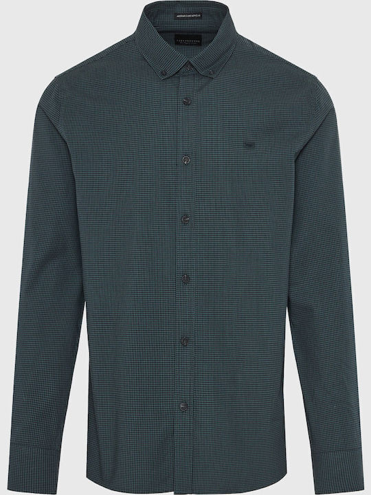 Long-sleeved Cotton Shirt Checked Plaid