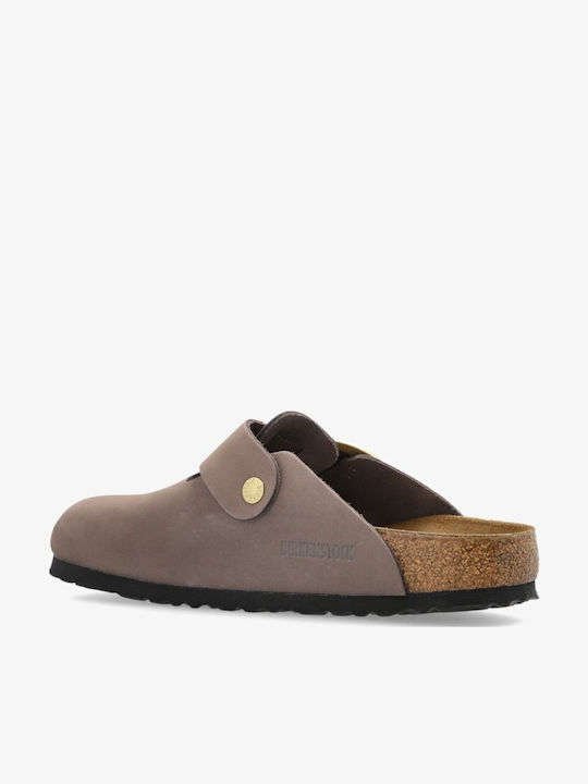 Birkenstock Γυναικεία Δερμάτινα Σαμπό Μωβ Birkenstock Γυναικεία Δερμάτινα Σαμπό Μωβ