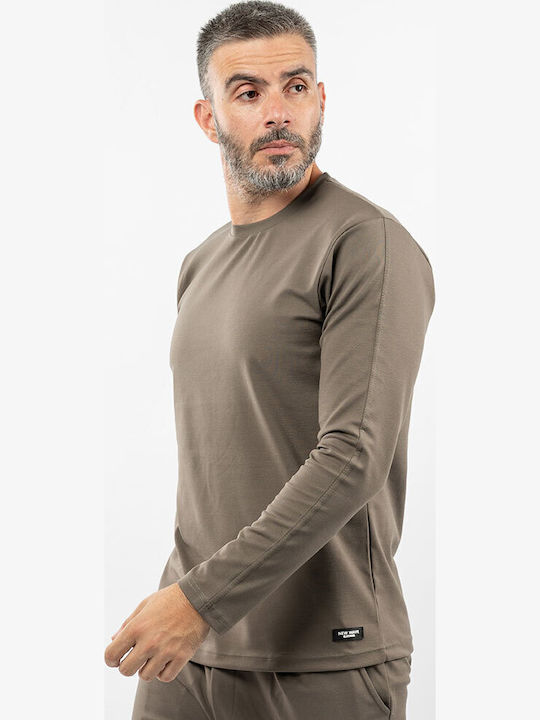 Langarmbluse Khaki