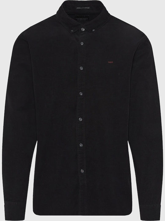 Long-sleeved Corduroy Shirt Black