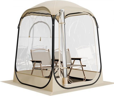 Vevor Winter Fishing Tent Pop Up Transparent for 1 Person 127x127x170cm