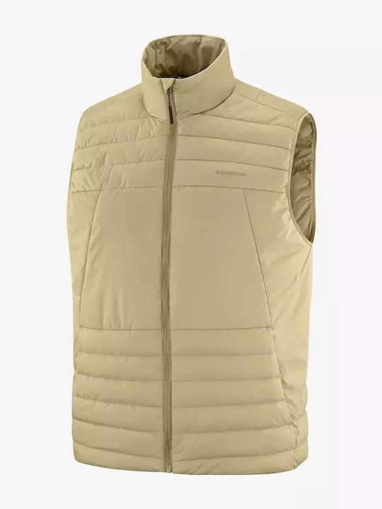 Ärmellos Jacke Wasserdicht und Winddicht Beige