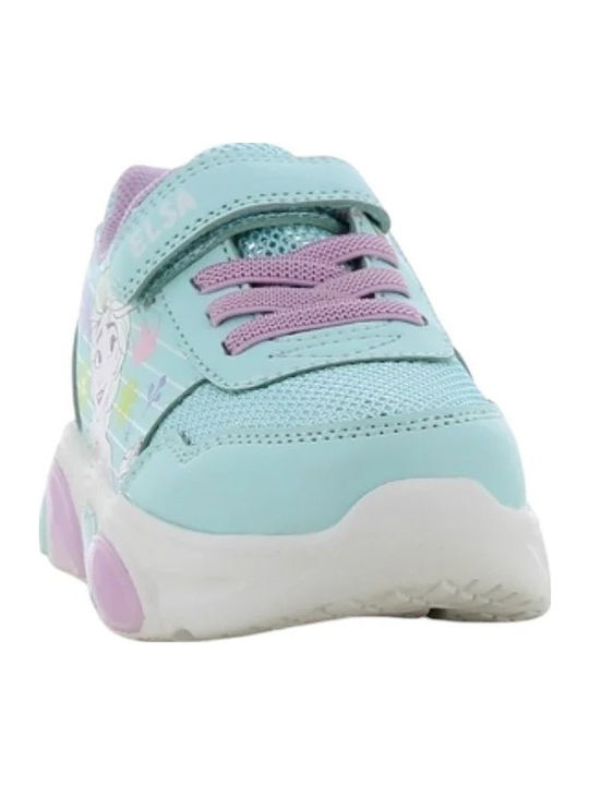 Kinder Sneakers mit Klettverschluss & Lichtern Hellblau
