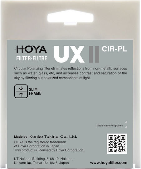 Hoya Ux Ii Circular Filter PL / CPL 46mm for Camera Lenses