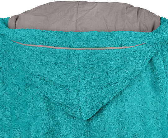 Beauty Home Kids Hooded Bathrobe Petrol Beauty Home Kids Hooded Bathrobe Petrol