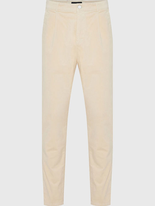 Hose Chino in Lockere Passform Ecru