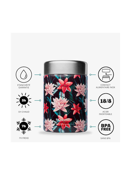 Qwetch Lunchbox Isolierte Lunchbox Inox Schwarz 650ml 1Stück