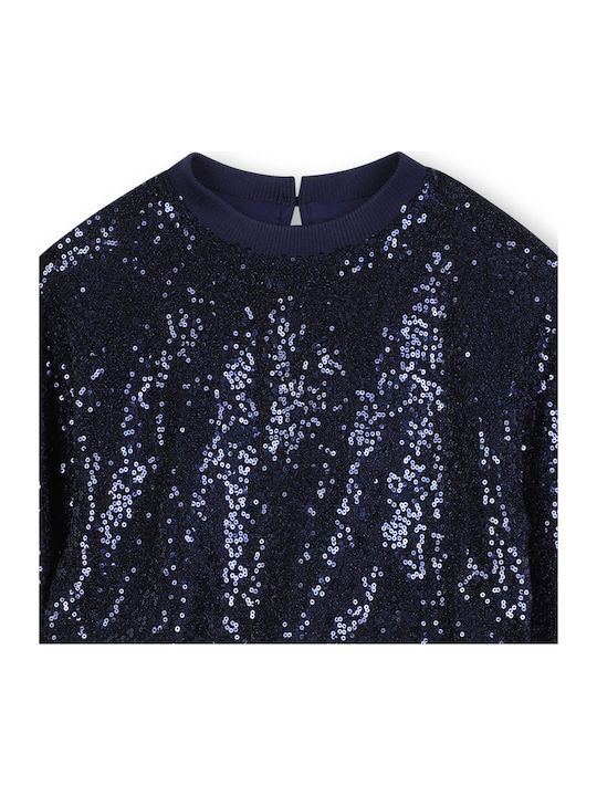 Children's Dress with Sequins Blue