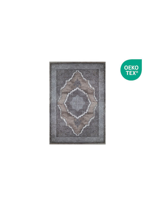 Bioafrol Brilliant Teppich Rechteckig Synthetisch,Polyester/Cotton/Leather Gray