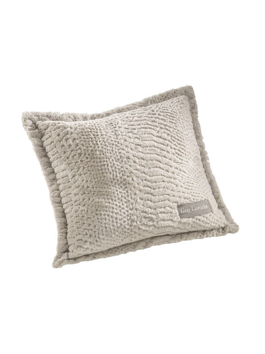 Guy Laroche Sofa Throws 2 Seater Crusty 170x250cm Ivory with Pillowcase