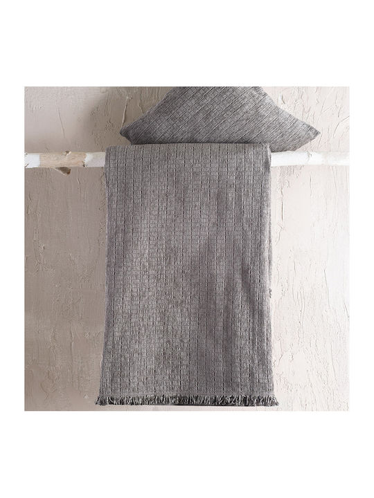 Rythmos Corvet Ριχτάρι Πολυθρόνας Δύο 'Οψεων Chenille 180x160εκ. Γκρί 117-191-3028