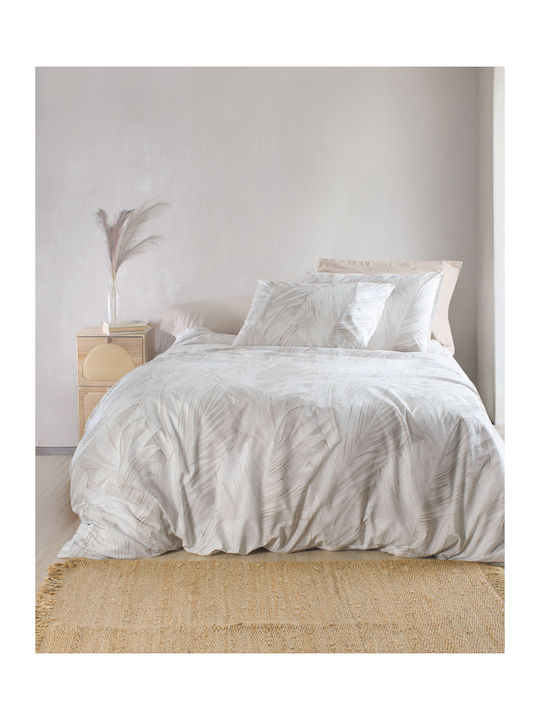 Rythmos Duvet Cover Set Cotton Single with Pillowcase 160x250 Palm Multicolored