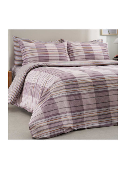 Vesta Home Bettbezug-Set Baumwolle Einzelbett mit Kissenbezug 170x240 Bristol Mωb