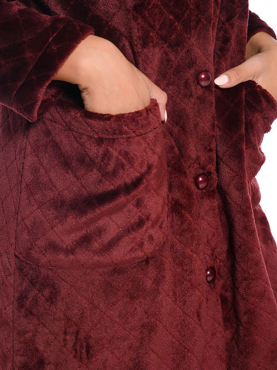 Clio Lingerie Winter Damen Robe Burgundy