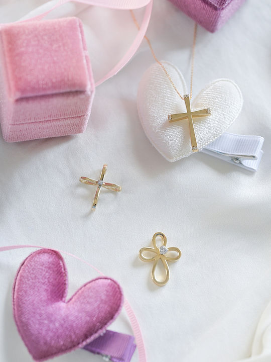Kritsimis Gold Kreuz 14K mit Kette