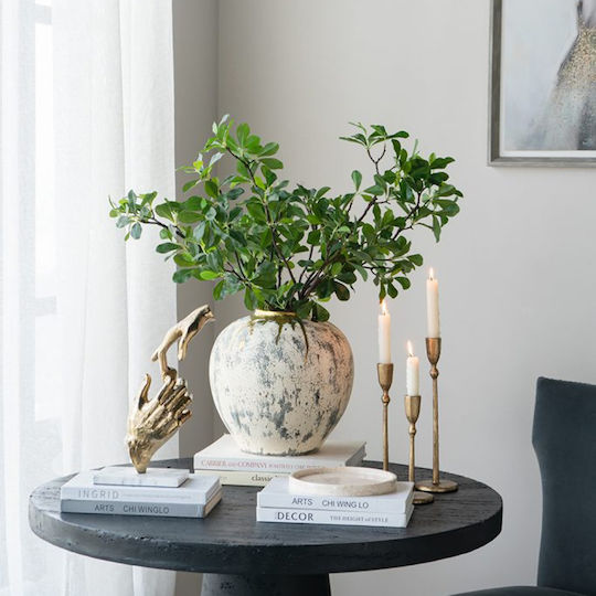 Artekko Decorative Vase Kayle Beige 30x30x30cm
