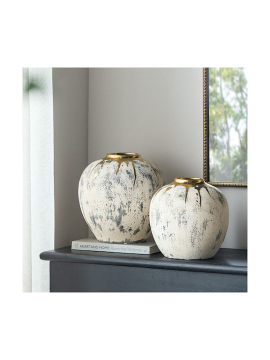 Artekko Decorative Vase Kayle Beige 30x30x30cm