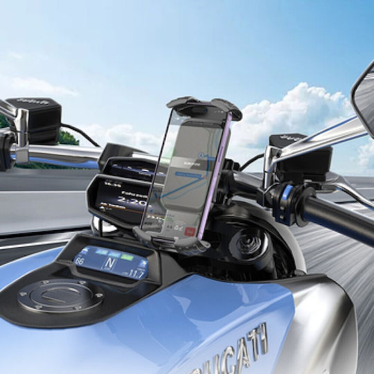 Borofone Halterung Telefon Motorrad mit verstellbarem Arm für Lenkrad