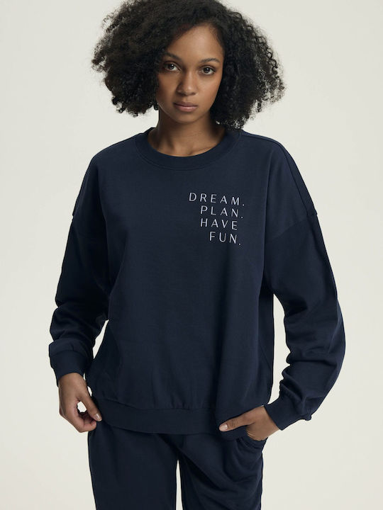 Henderson Winter Damen Pyjama-Set Blau