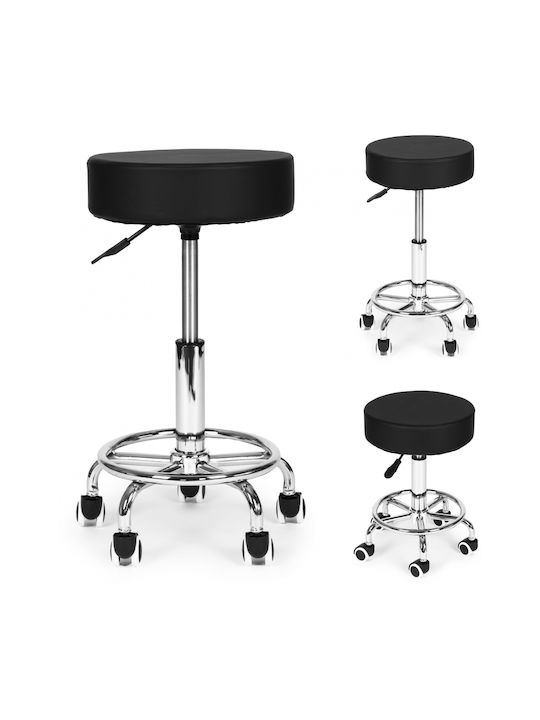 Stool For Living Room Metallic Black 38.5x38.5x51cm