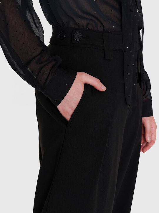 Women's Fabric Trousers Black