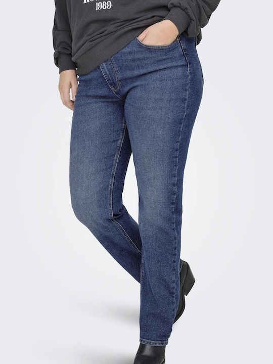 Hoch tailliert Damenjeans in Lockerer Passform Blue