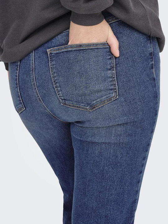 Hoch tailliert Damenjeans in Lockerer Passform Blue