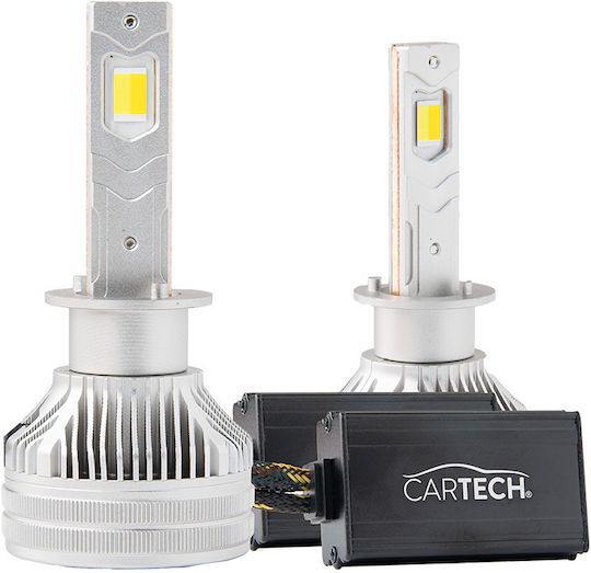 Cartech Λάμπες Αυτοκινήτου & Μοτοσυκλέτας H1 LED 6500K Ψυχρό Λευκό 160W 2τμχ