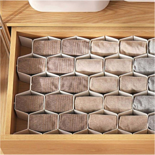 Plastic Drawer Divider for Underwear in Gray Color 36.5x6.5cm 8pcs