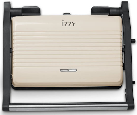 Izzy Vintage Panini IZ-2025 Sandwich Maker for for 2 Sandwiches Sandwiches 1000W Beige