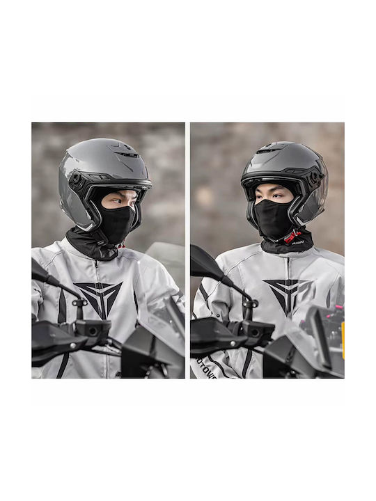 Motowolf Vollgesichts-Balaclava für Motorradfahrer aus Polyester Schwarz Farbe