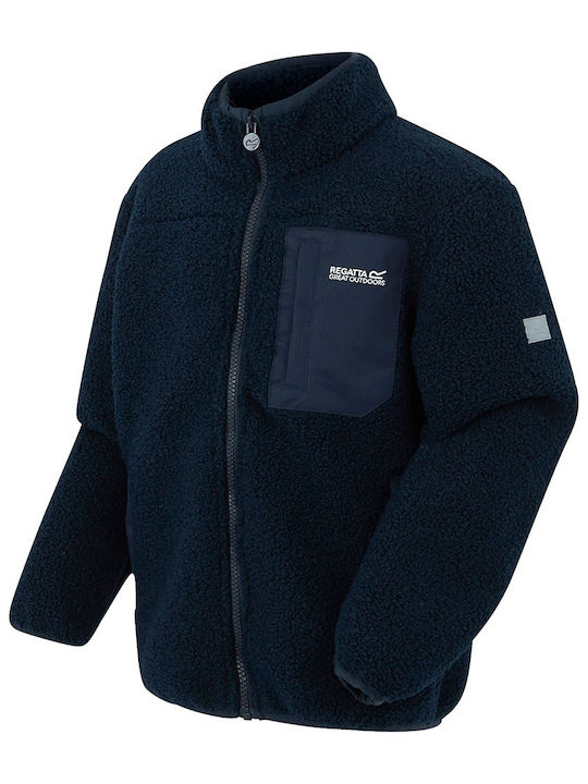 Kids Cardigan Fleece Navy Blue