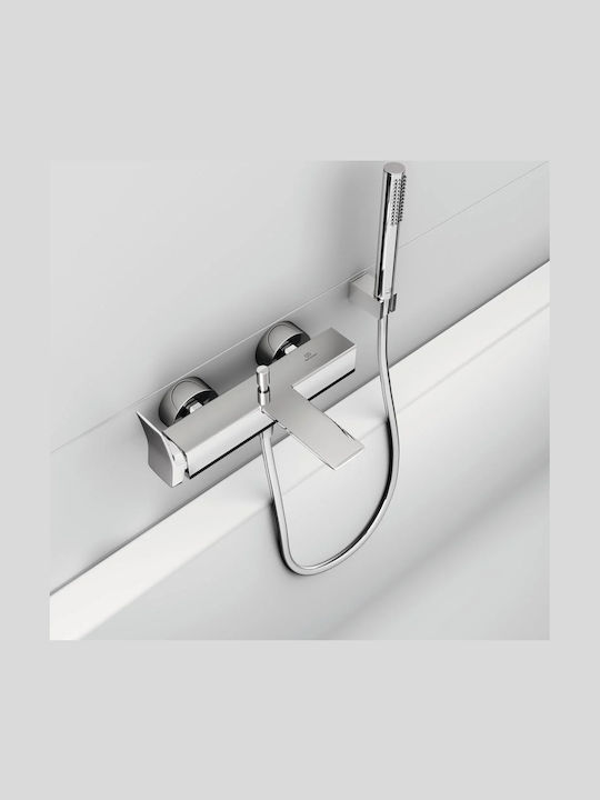 Ideal Standard Αναμεικτική Μπαταρία Μπανιέρας Πλήρες Σετ Ασημί