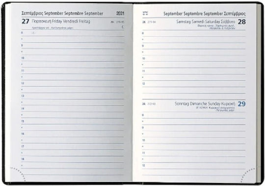 Daily Diary 2026 Theofylaktos 8.9x13cm Woodline Light Green S 705ap.449