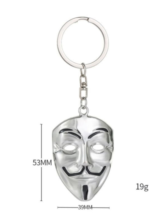 Silver Keychain Mask "V Vendeta" Silver Keychain Mask "V Vendeta" Molfs