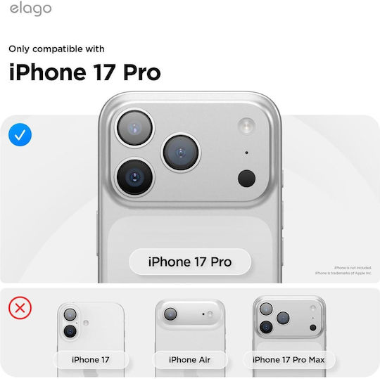 Elago Back Cover Piele Negru (iPhone 17 Pro)