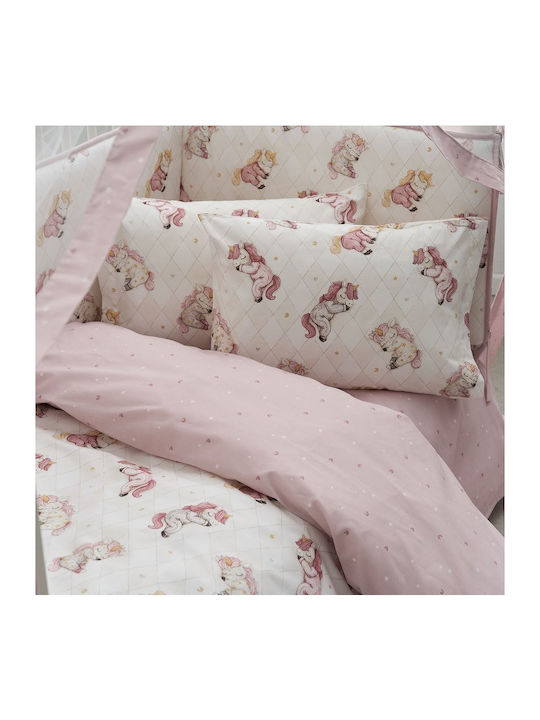 Vesta Home Βρεφικό Κουβερλί Βαμβακερό Ροζ 120x160cm