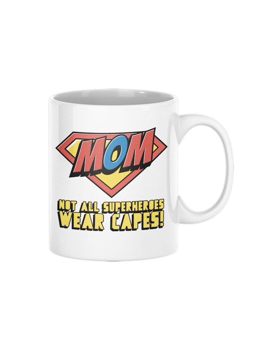 Superhero Mom Cană Ceramică Albă