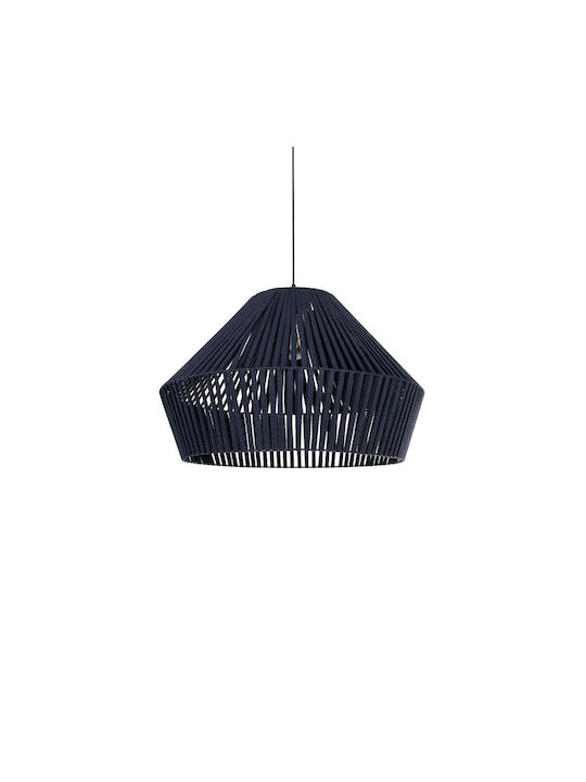 GloboStar Nui Lustră Albastru Boem cu frânghie pentru Dulie E27 60x60x41cm.
