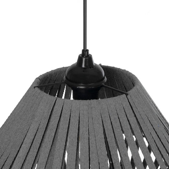 GloboStar Nui Lustră Gri Boem cu frânghie pentru Dulie E27 36x36x27cm.