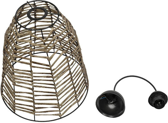 GloboStar Netz Pendant Light Beige Boho with Rope for Socket E27 30x30x38cm